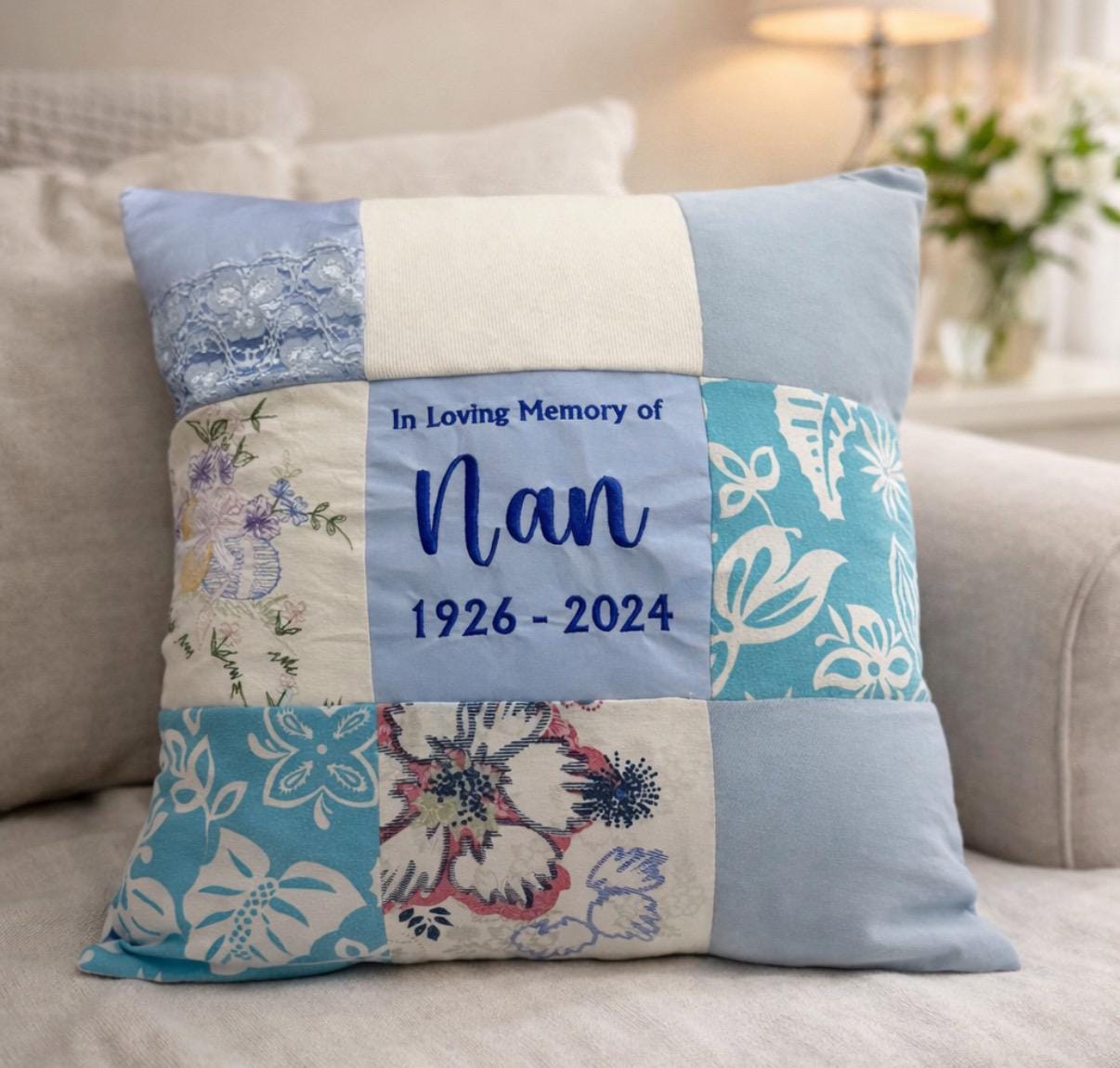 Memorial Cushion Made From Loved Ones Clothing