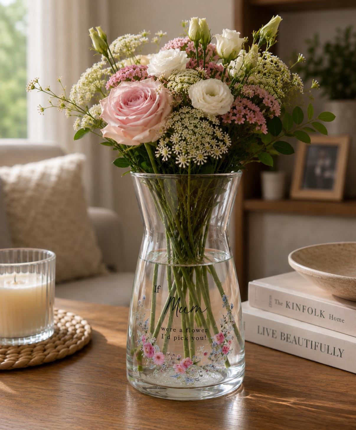"If Mum Were A Flower" Floral Vase