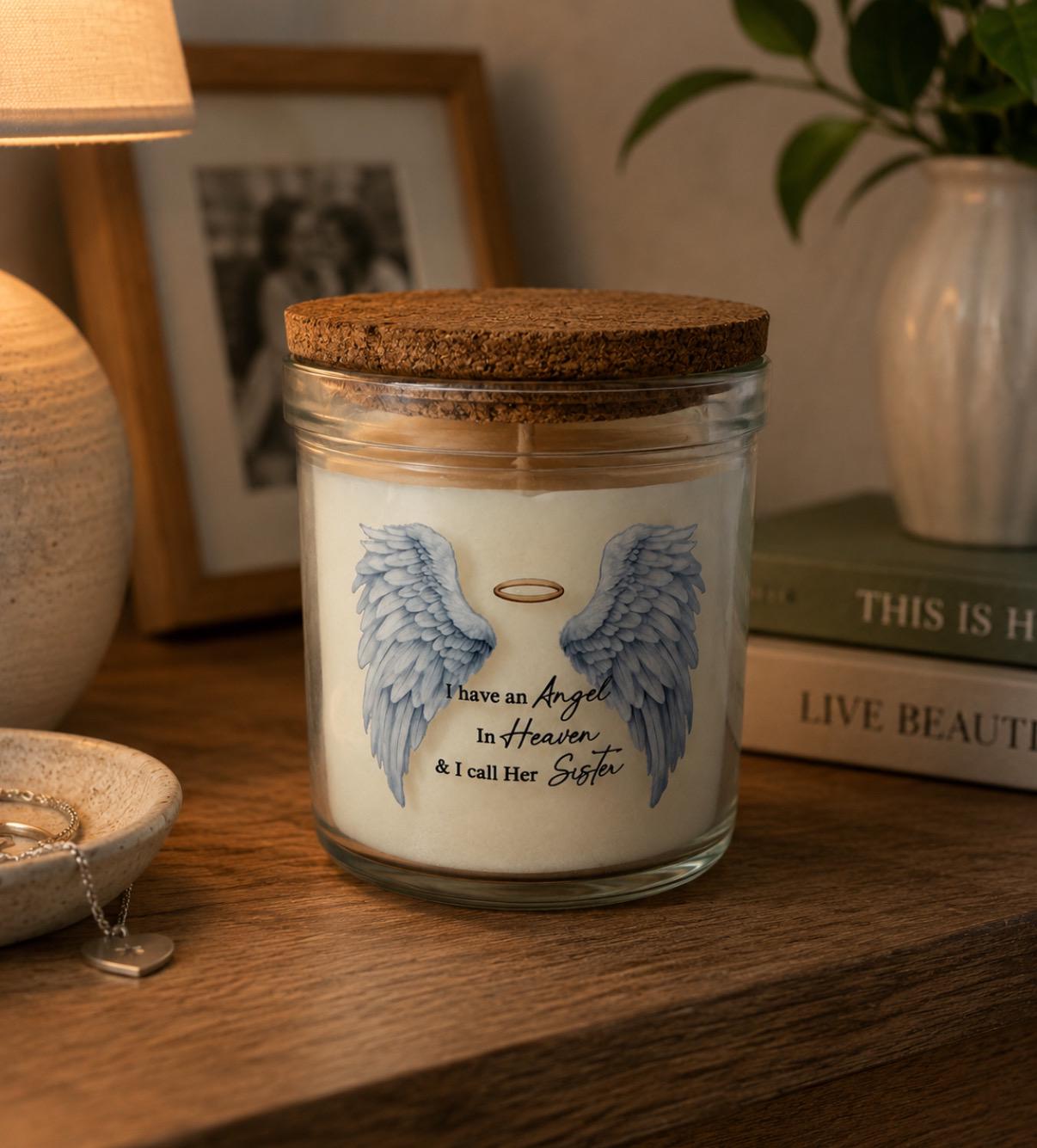 Angel Memorial Candle