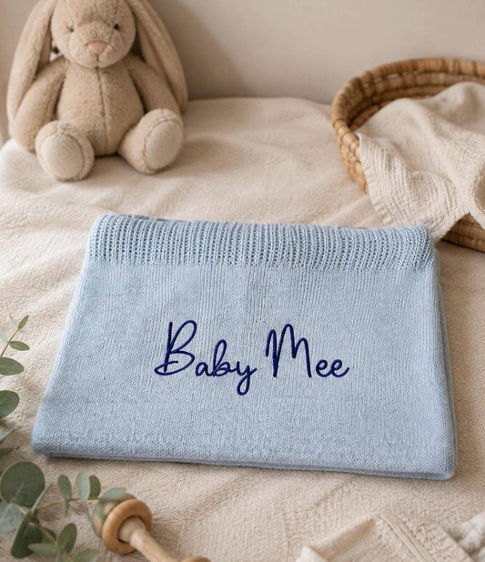 Personalised Knitted Baby Blanket