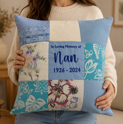 Memorial Cushion Made From Loved Ones Clothing