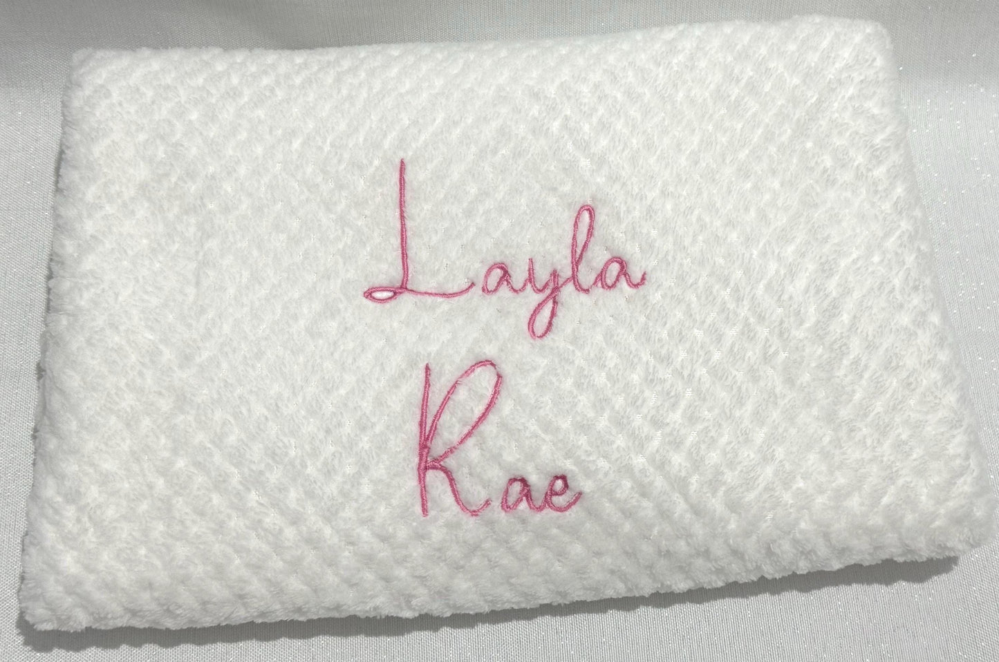 Personalised Baby Waffle Blanket