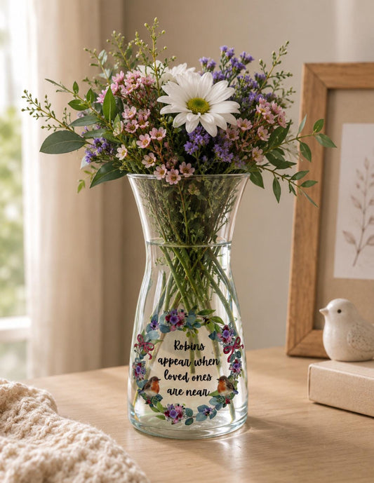 Robin Memorial Rememberance Vase