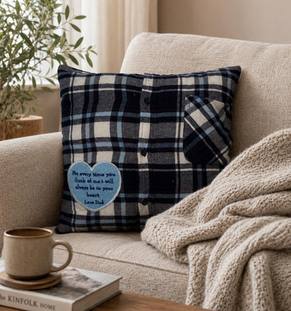 Memory Shirt Cushion | Keepsake Pillow From Loved One's Clothing